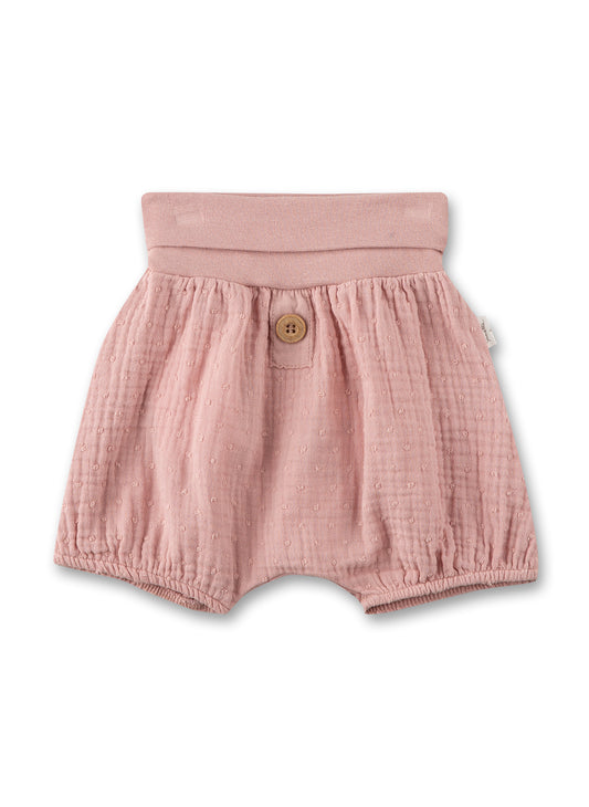Shorts für Babys in einem wunderschönen Rosa aus Musselin von Sanetta Pure