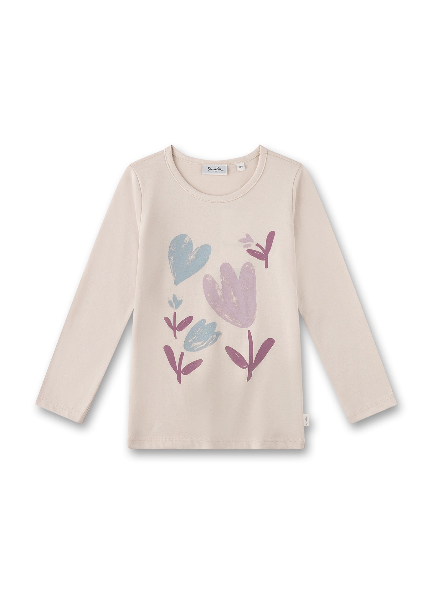 Hübsches Langarmshirt für Mädchen mit einem bezaubernden Artwork aus Tulpen von Sanetta Pure.