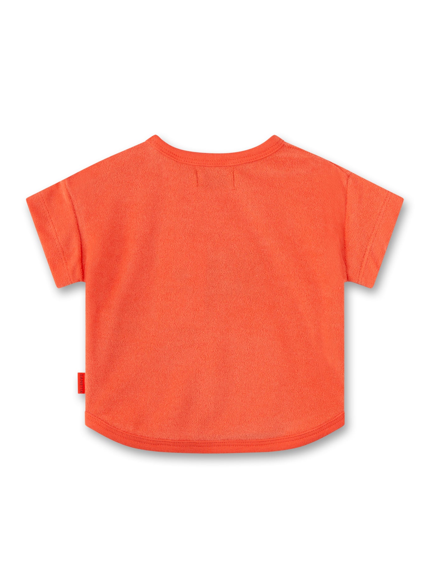 Gemütliches Sweatshirt aus Frottee in einem kräftigen Orange mit Känguru-Tasche von Sanetta Pure