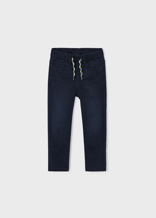 dunkle Joggerhose in Jeanslook