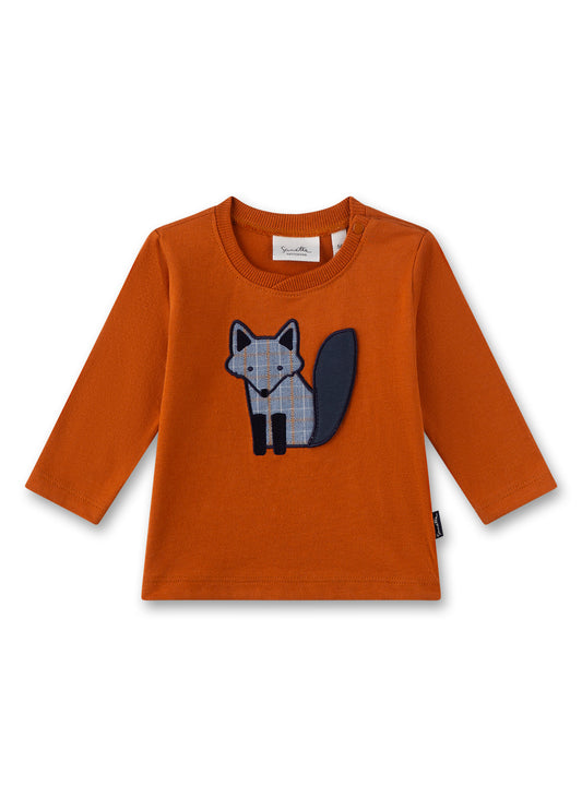 Süßes Shirt für Jungen mit einer hochwertigen Fuchs-Applikation von Sanetta Fiftyseven.