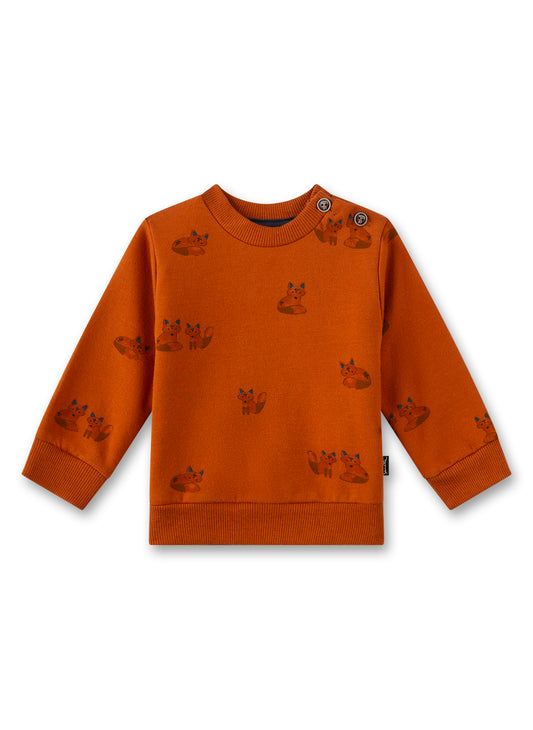 Feines Jungen-Sweatshirt mit Fuchs-Allover von Sanetta Fiftyseven.