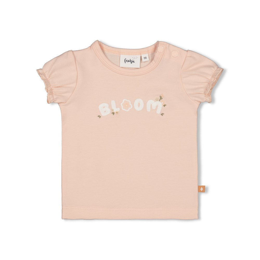 Shirt rosa kurzarm Feetje Bloom with Love